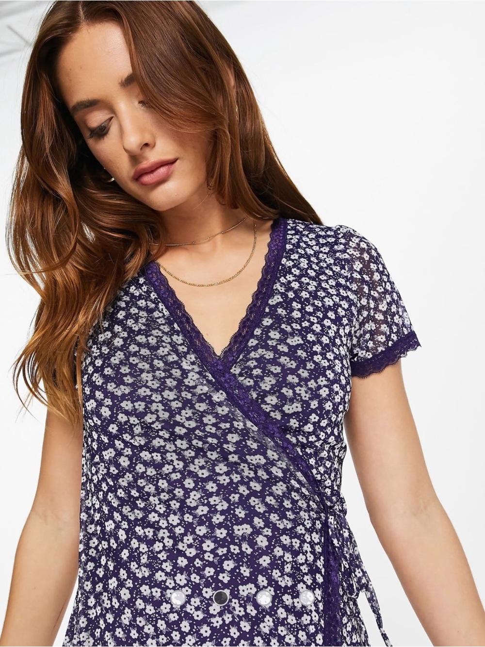 ASOS Mini Wrap Dress - Picture 2 of 4